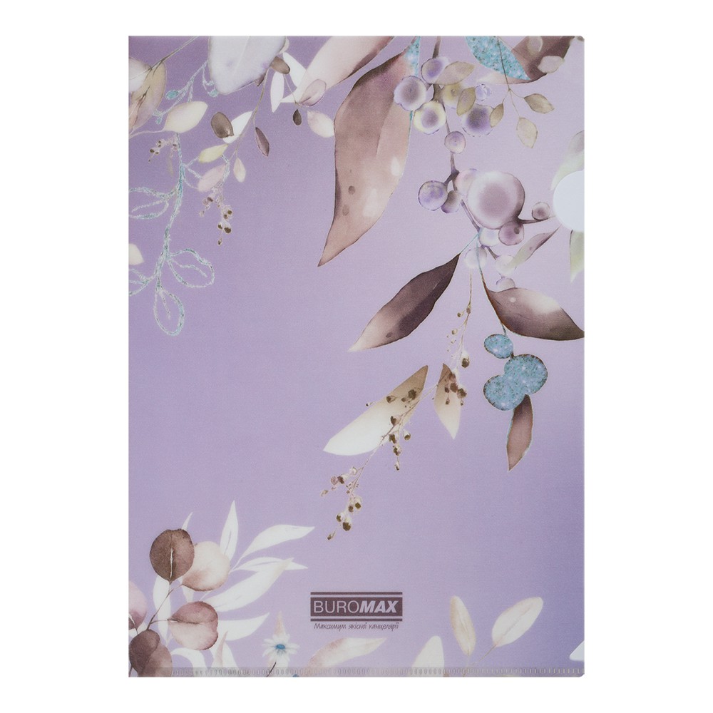 Папка-кутик А4, LILAC ARABESKI, напівпрозора, сливова