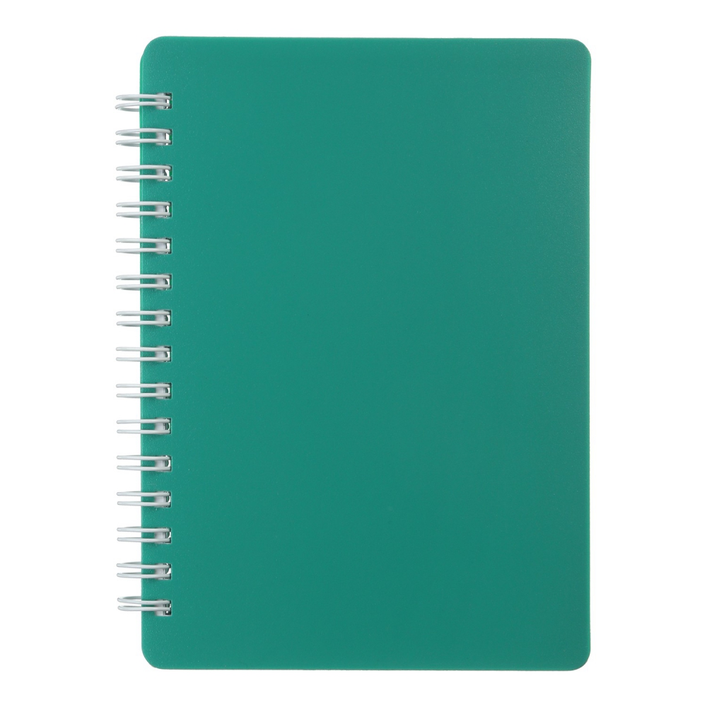 /Книжка для записів на пружині CLASSIC  А6, 80 арк, кл., зелений, пласт.обкл.