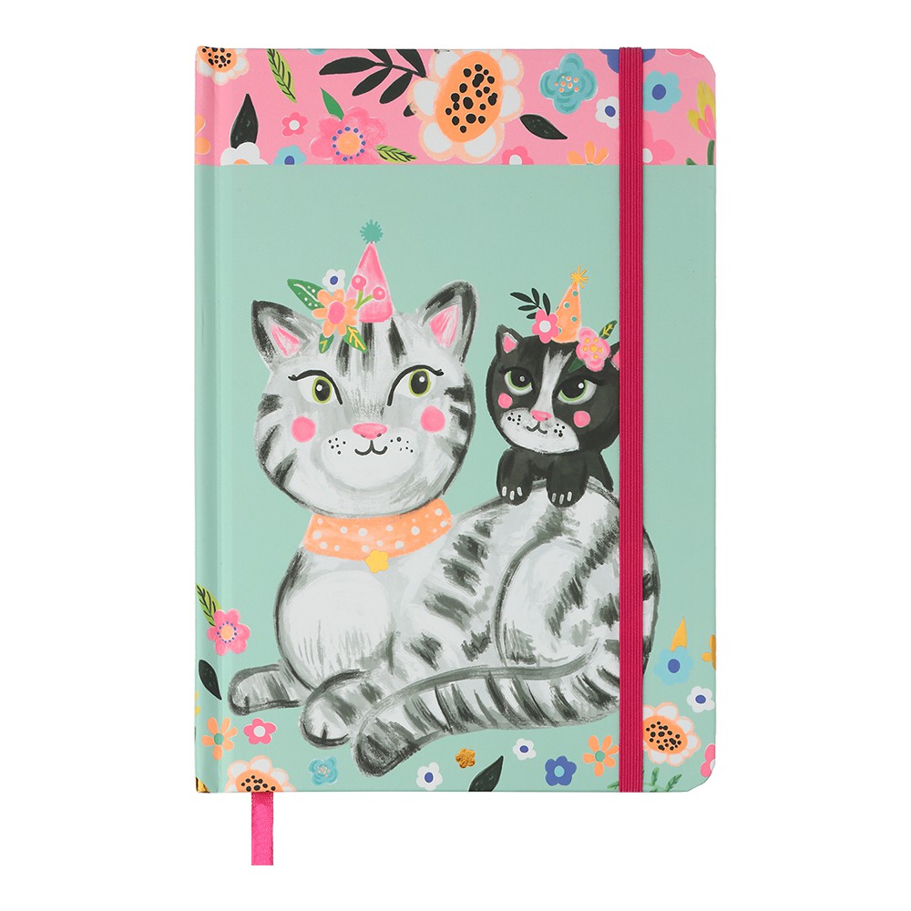 Книжка записна ANIMALS, на гумці, А5, 96 арк., кліт., офсет крем., тв.лам.обл., м'ятна, KIDS LINE