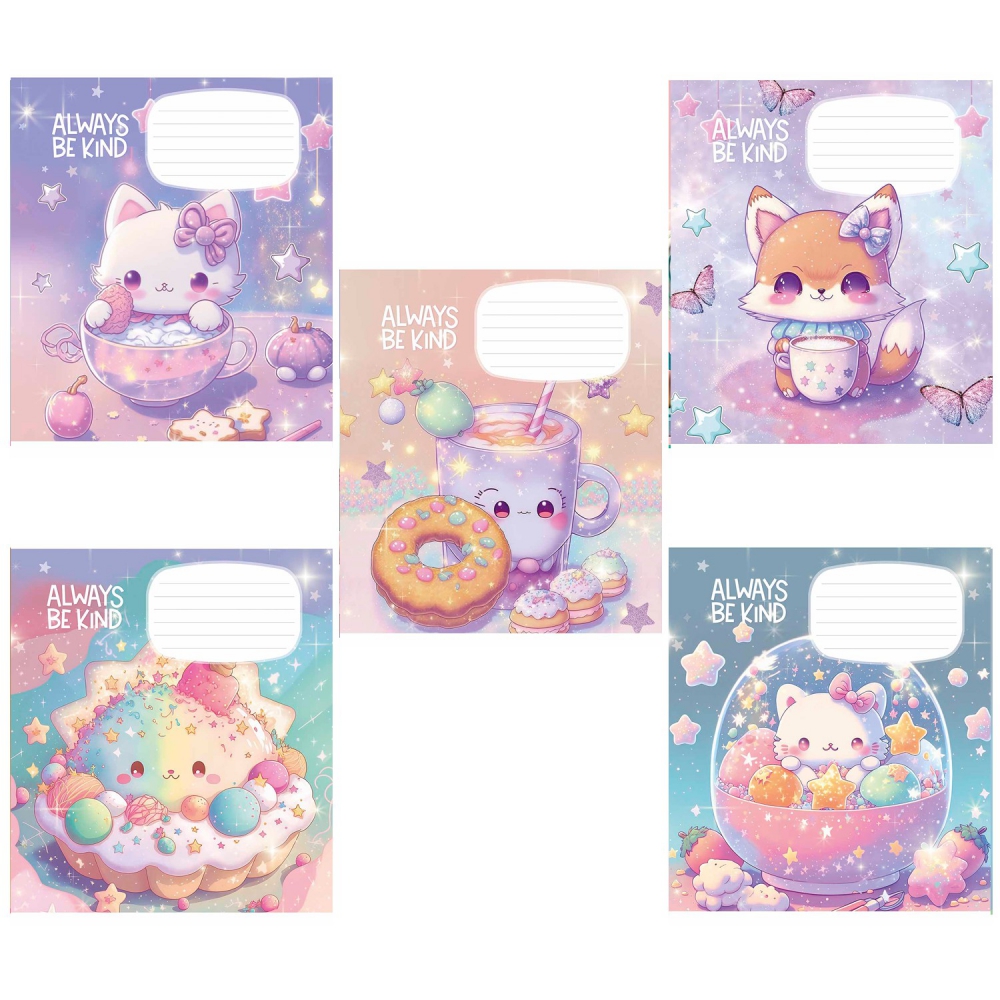 /Тетрадь ученическая, 12л., линия, глиттер, 012-3265L, Школярик