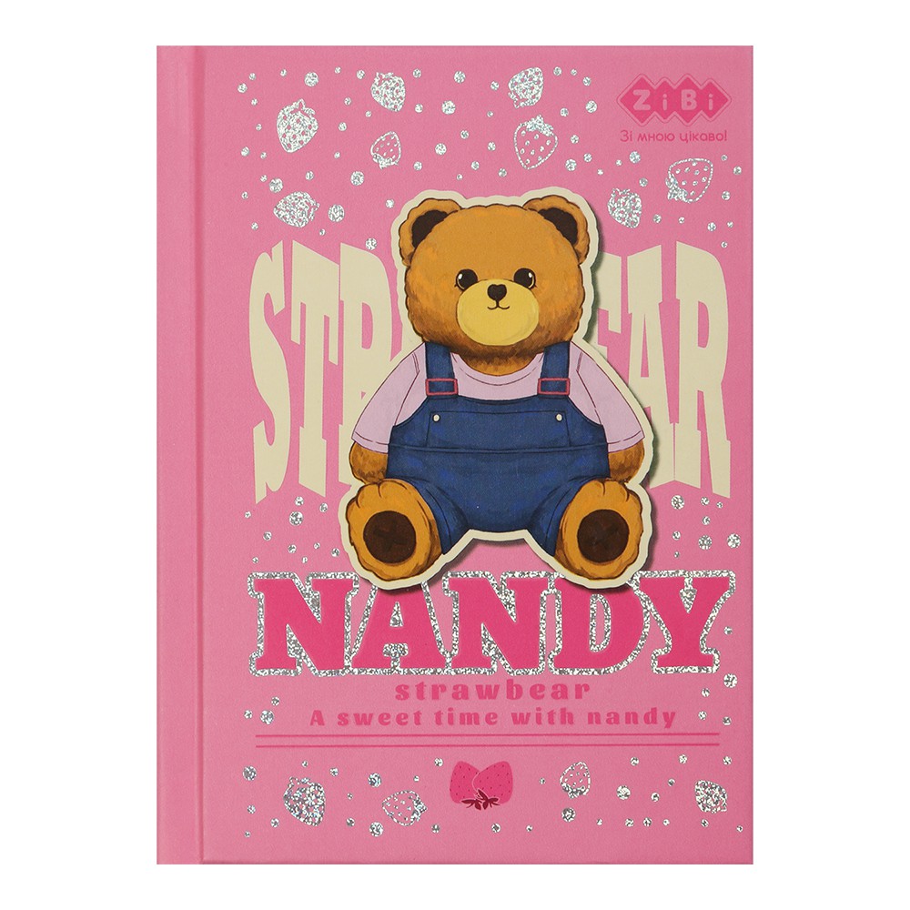 /Блокнот BEAR TOY, А6, 64 арк., клітинка, тв. обл., мат. ламін.+лак, ,рожевий, KIDS Line