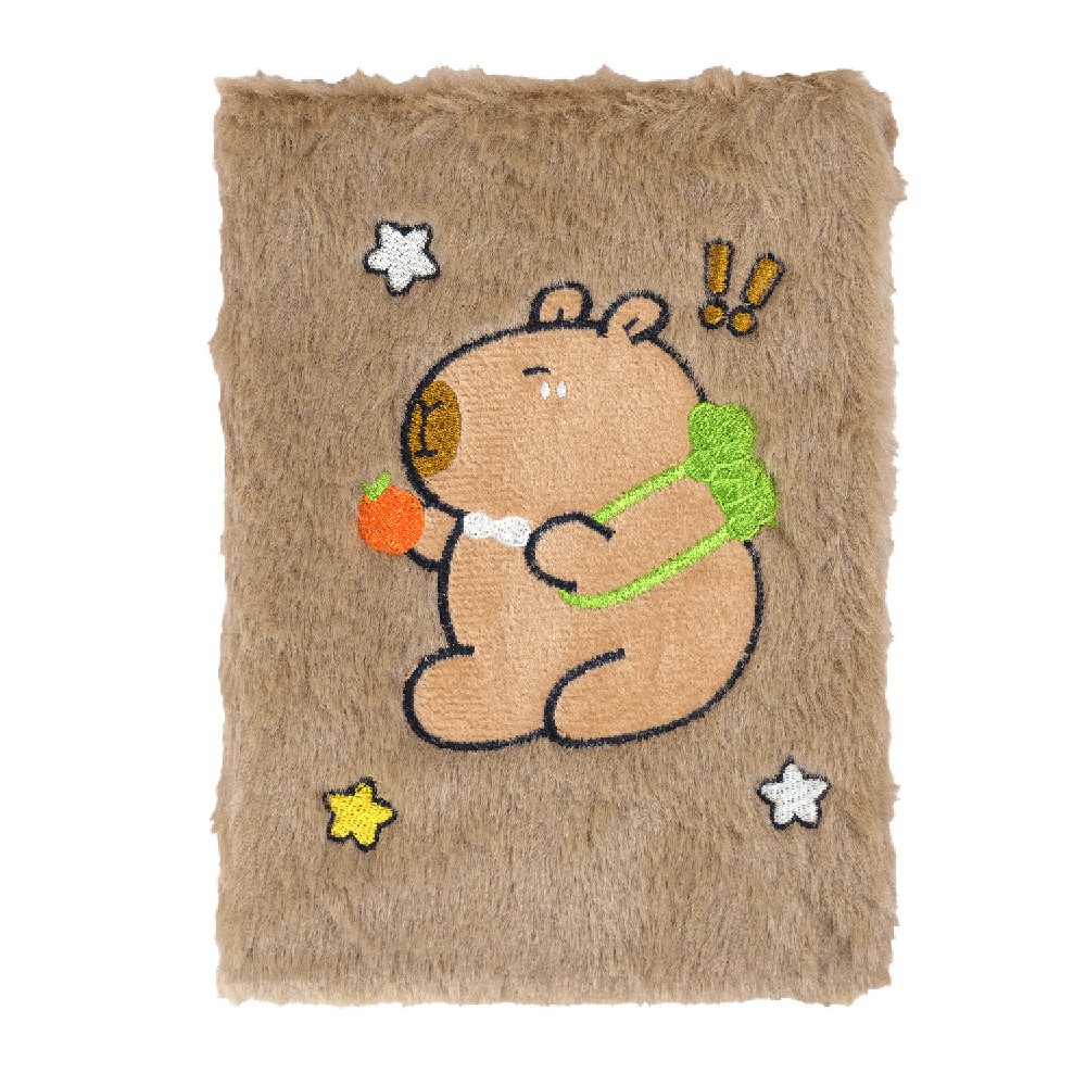 Блокнот плюшевий CAPYBARA 13, А5, 80 арк., клітинка, асорті, KIDS Line