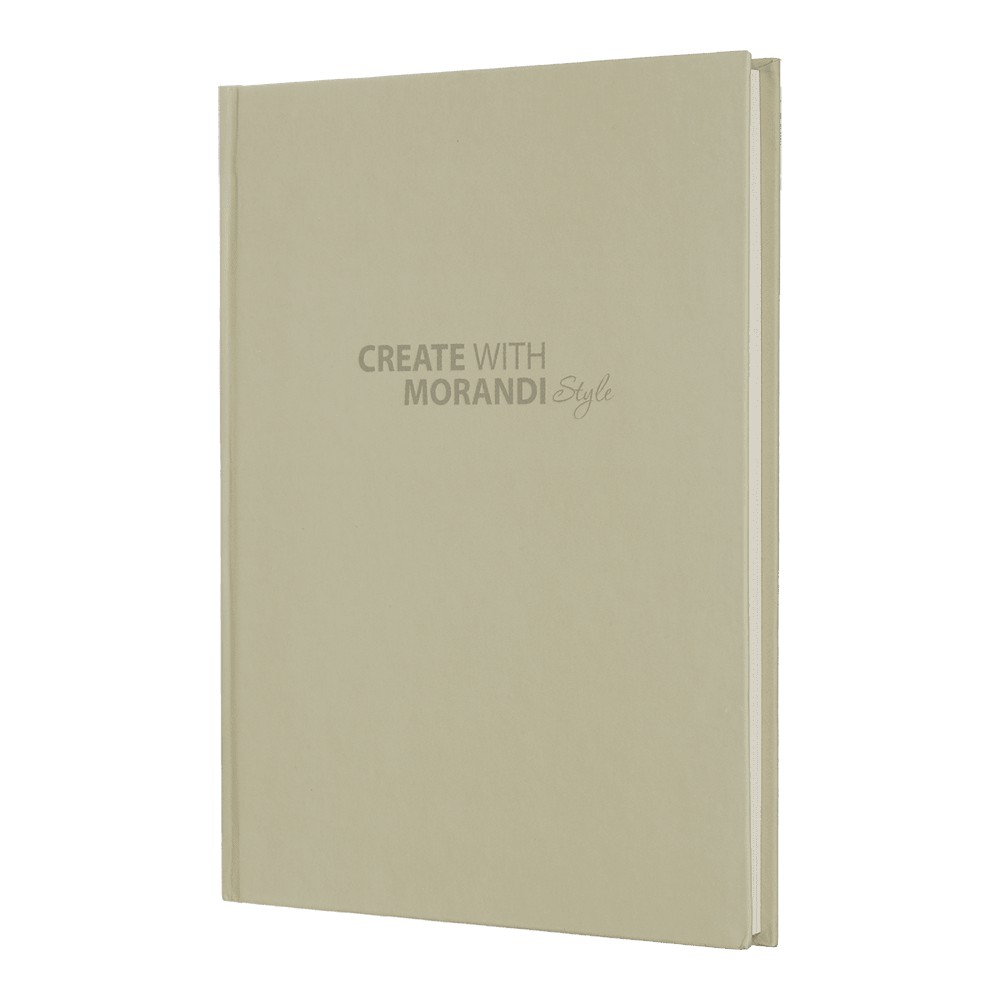 /Записна книжка MORANDI STYLE, А5, 80 арк., клітинка, офсет крем, тв. лам. обкладинка, оливкова