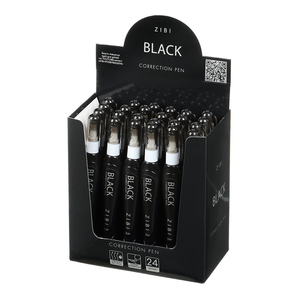 Коректор-ручка BLACK 5 мл, мет. кінчик.
