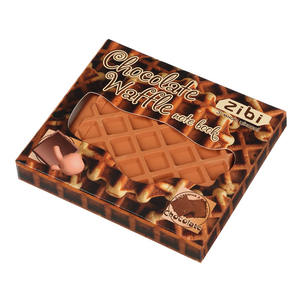 Блокнот CHOCOLATE WAFFLE, 90х90мм, 80 арк., нелінований, ароматизована Soft touch обкладинка, KIDS L