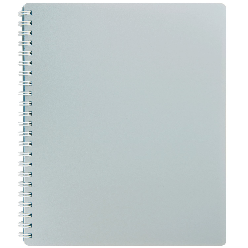 /Зошит на пруж. CLASSIC  B5, 80 арк, кл., сірий, пласт.обкл.