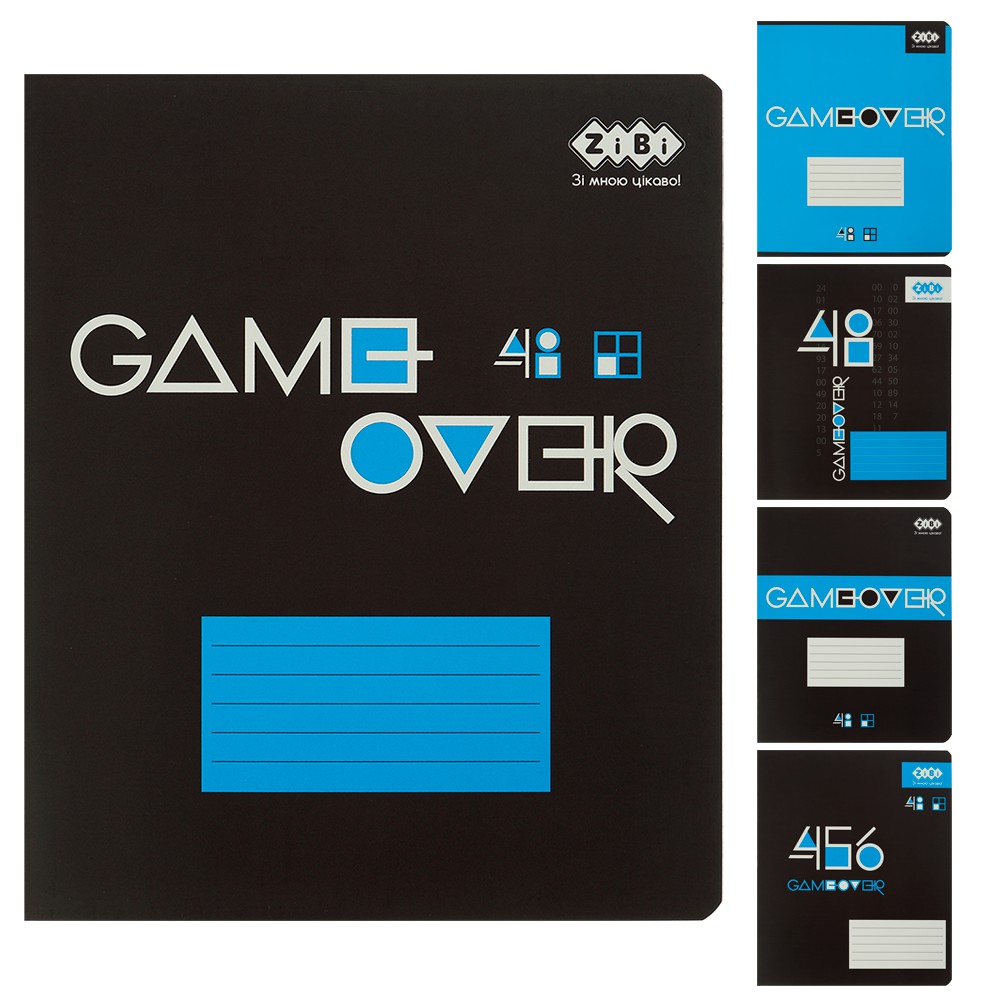 /Зошит учнівський загальний GAMER, 48 арк., клітинка, KIDS LINE