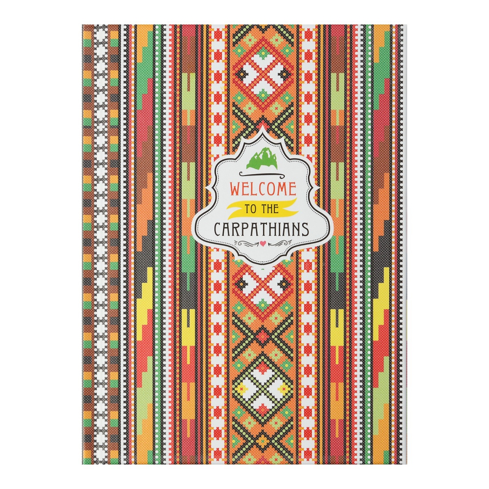 /Записна книжка ETHNO, А6, 64 арк., клітинка, тверда обкладинка, мат. ламінація+лак, св.зелена