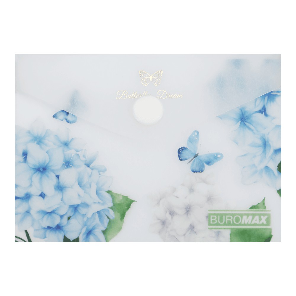 Папка-конверт А7 на кнопці, MYSTERY ARABESKI, напівпрозора, прозора