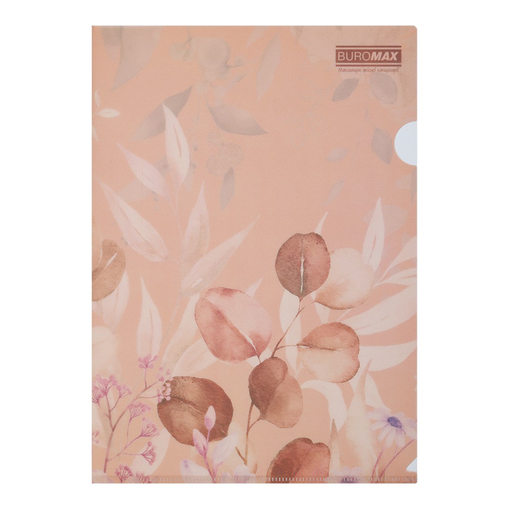 Папка-кутик А4, PEACH ARABESKI, напівпрозора, персикова