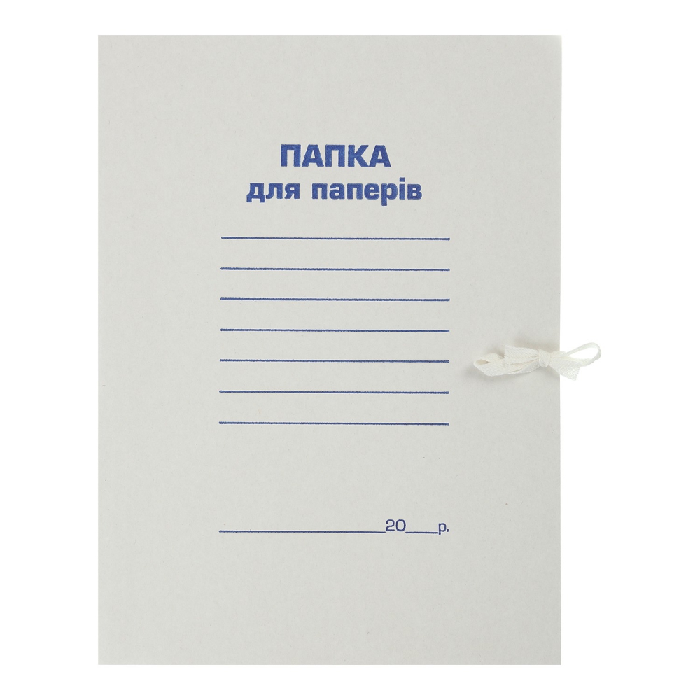 /Папка на завязках JOBMAX, А4, картон , клеєний клапан