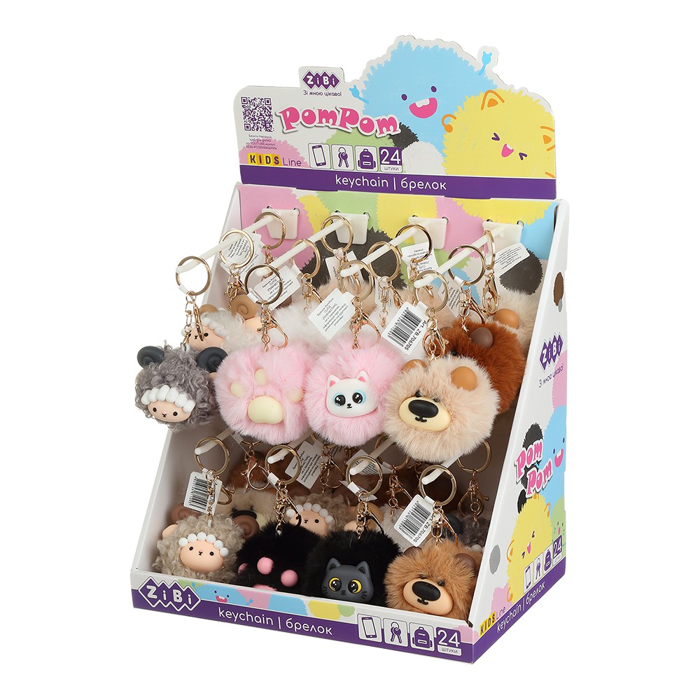 Брелок PomPom Cutie, хутро