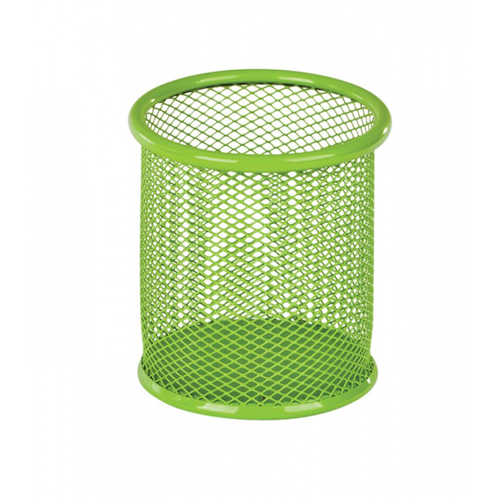 Підставка для ручок кругла 90х90х100мм, металева, салатовий