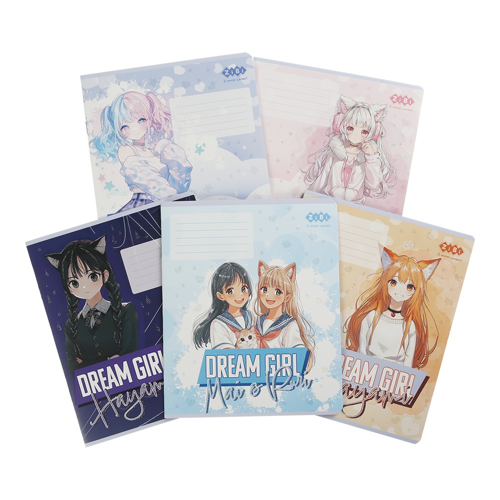 /Зошит учнівський шкільний ANIME, 12 арк., клітинка, KIDS LINE