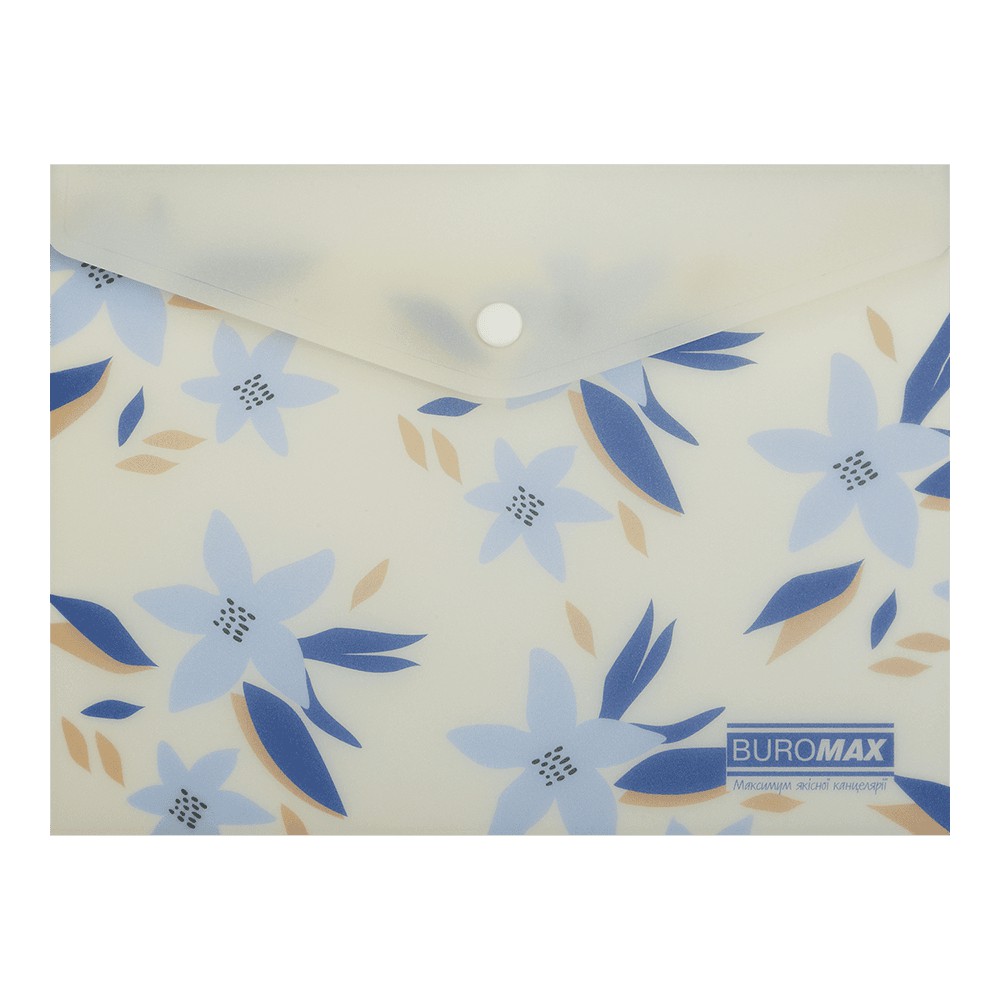 Папка-конверт А5 на кнопці, MYOSOTIS ARABESKI, напівпрозора, маренго