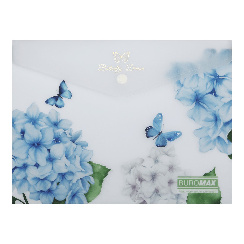 Папка-конверт А5 на кнопці, MYSTERY ARABESKI, напівпрозора, прозора