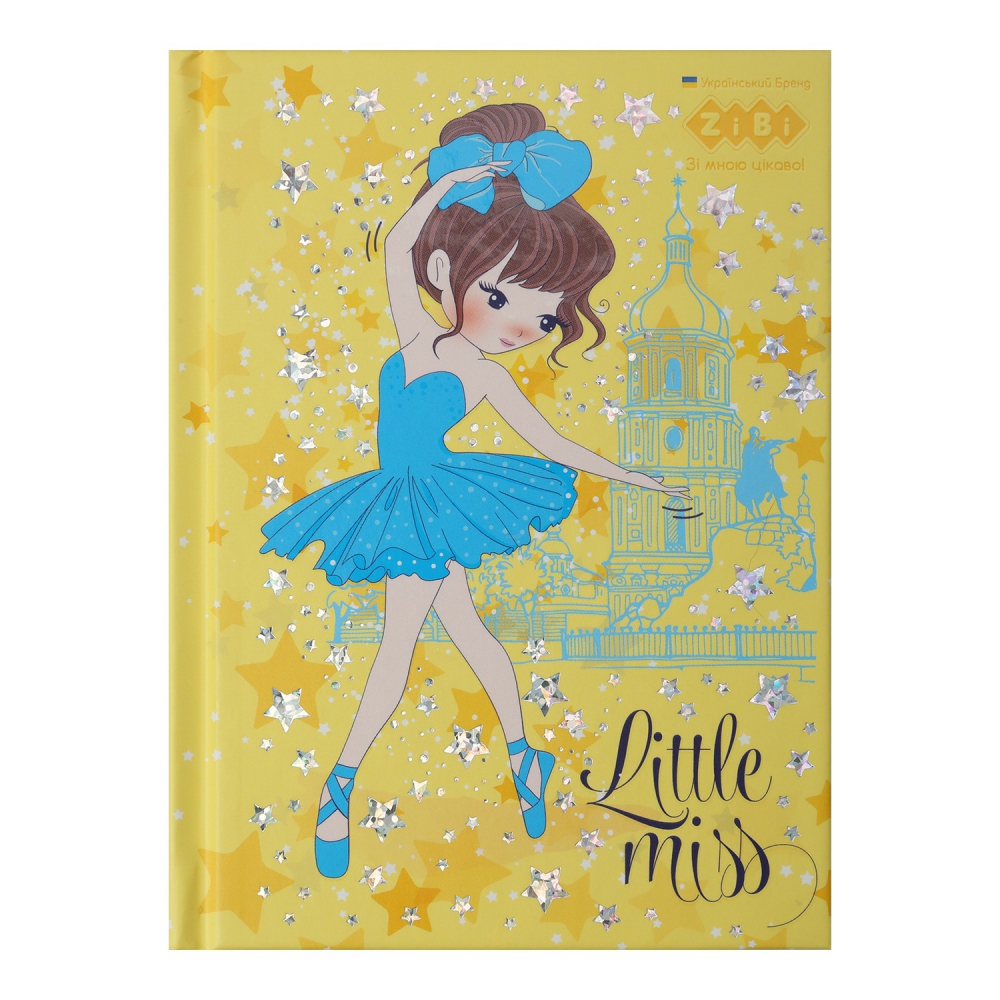 /Блокнот LITTLE MISS, А-6, 64л., кл., тв. обкл., мат. лам.+лак, фольга, жовтий