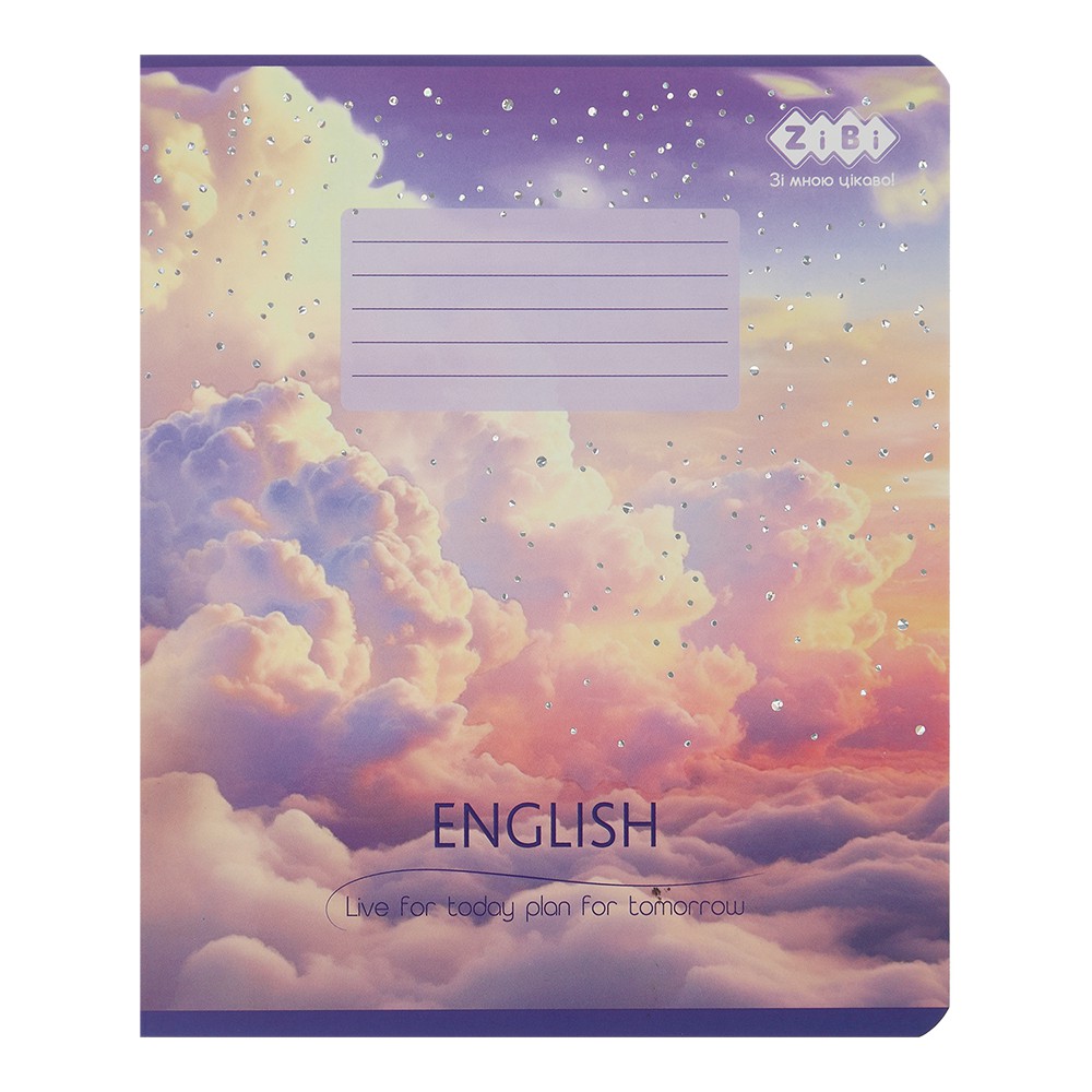 /Зошит учнівський шкільний CLOUDS, 36арк., клітинка, англійська, KIDS LINE