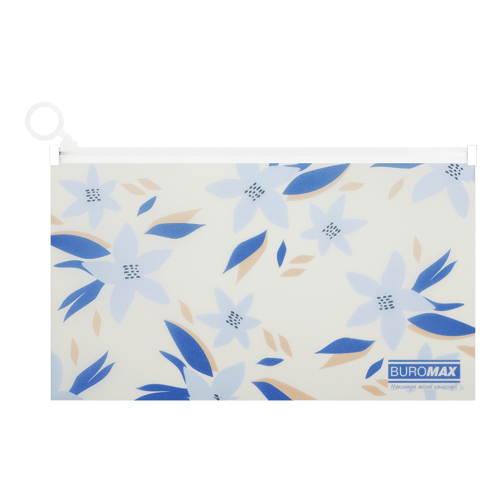 Папка-конверт DL на zip-блискавці, MYOSOTIS ARABESKI, напівпрозора, маренго