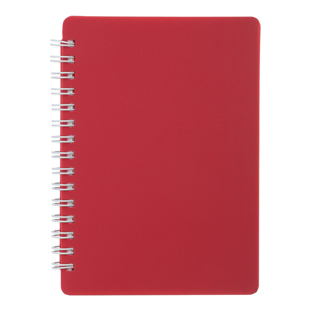 /Книжка для записів на пружині CLASSIC  А6, 80 арк, кл., червоний, пласт.обкл.