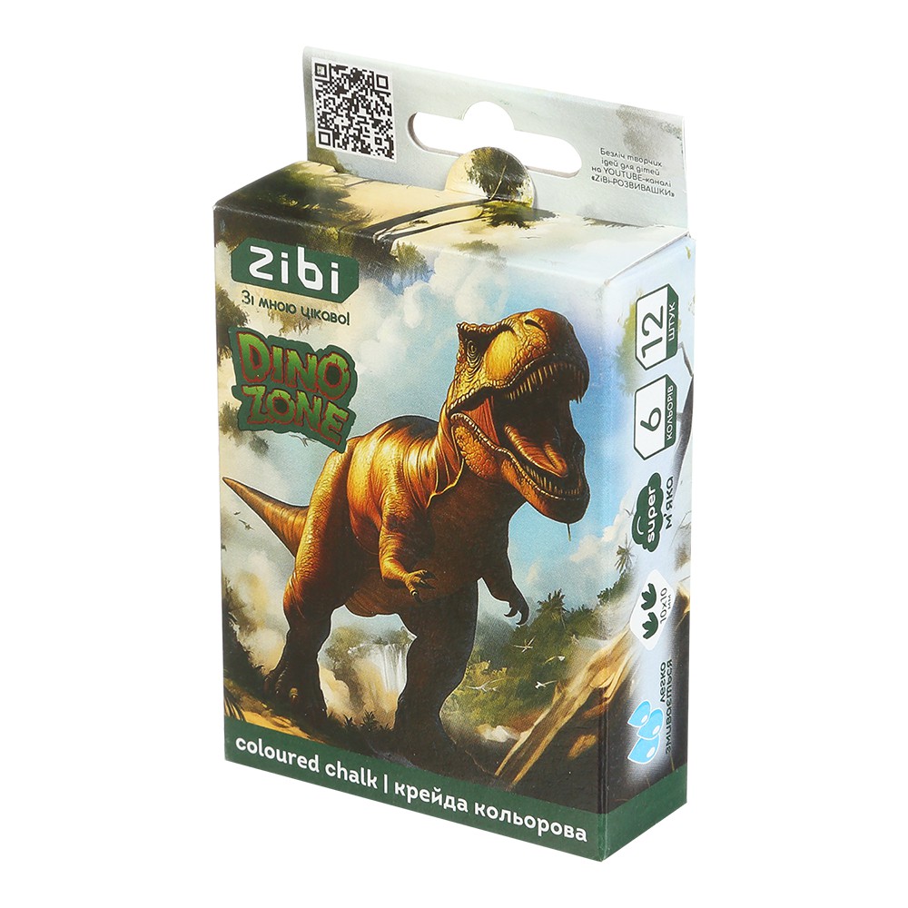 /Крейда кольорова квадратна, DINO, 12 шт., картонна коробка