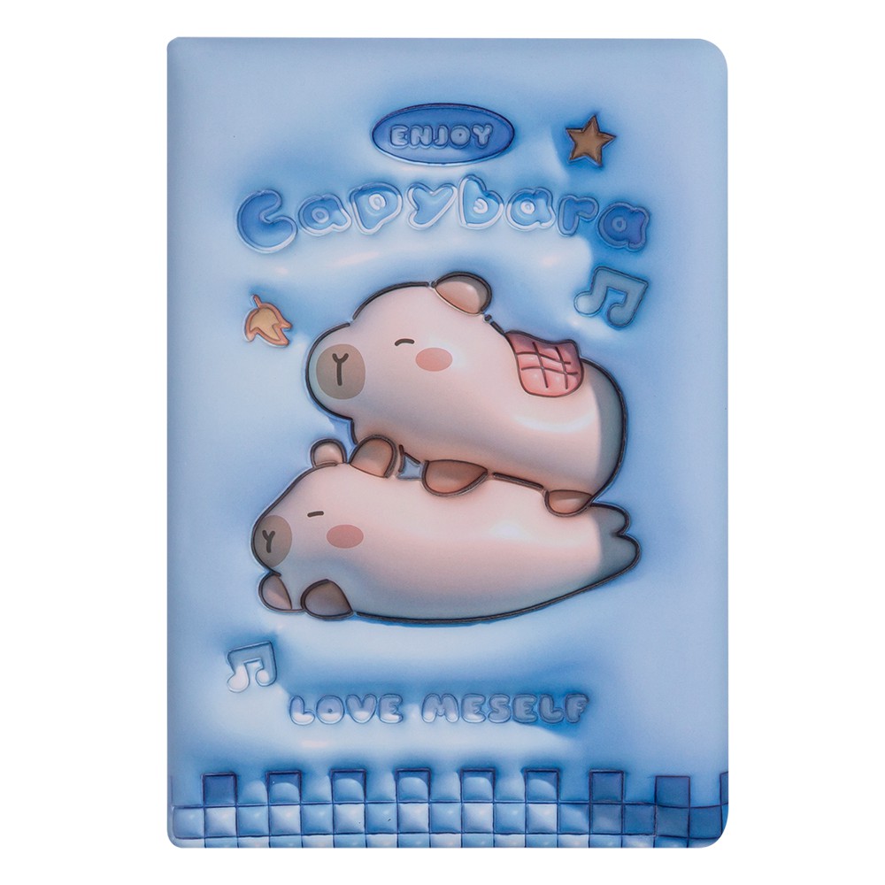 Блокнот CAPYBARA, 145 х 210 мм, 80 арк., клітинка, Soft PU обкладинка, асорті, KIDS Line