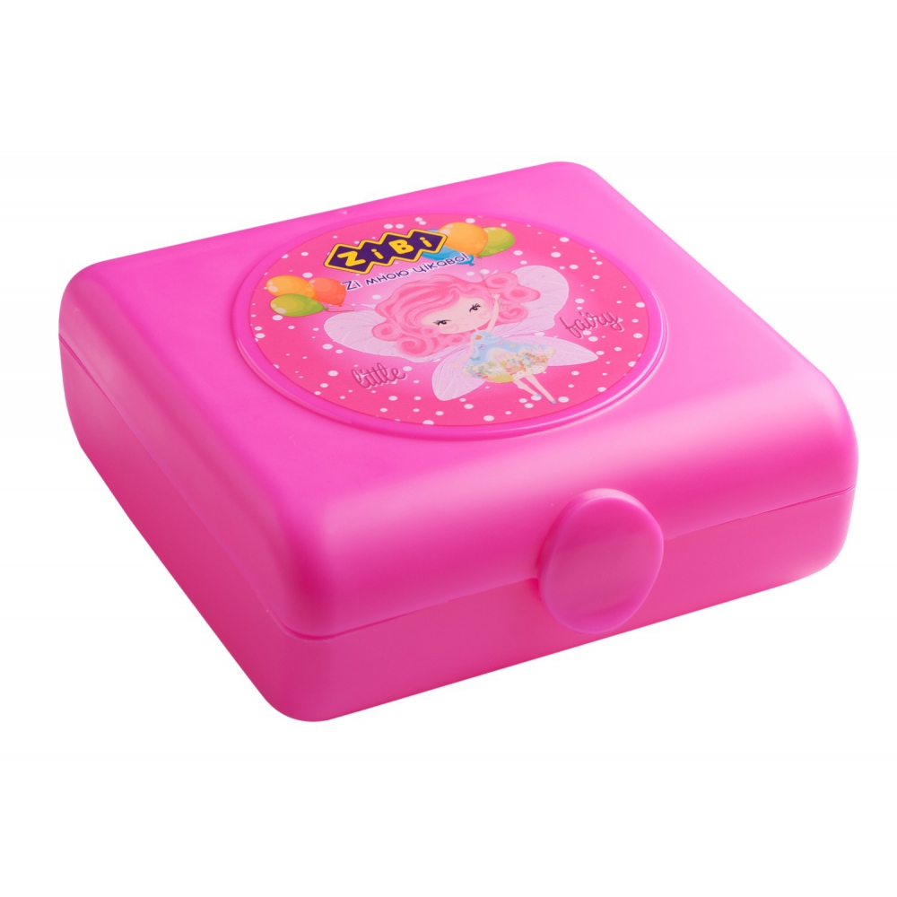 Контейнер для їжі, 138*147*55мм, рожевий