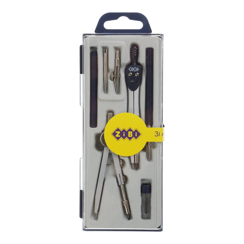 Готовальня BASIS 7 предметів, темно-синій