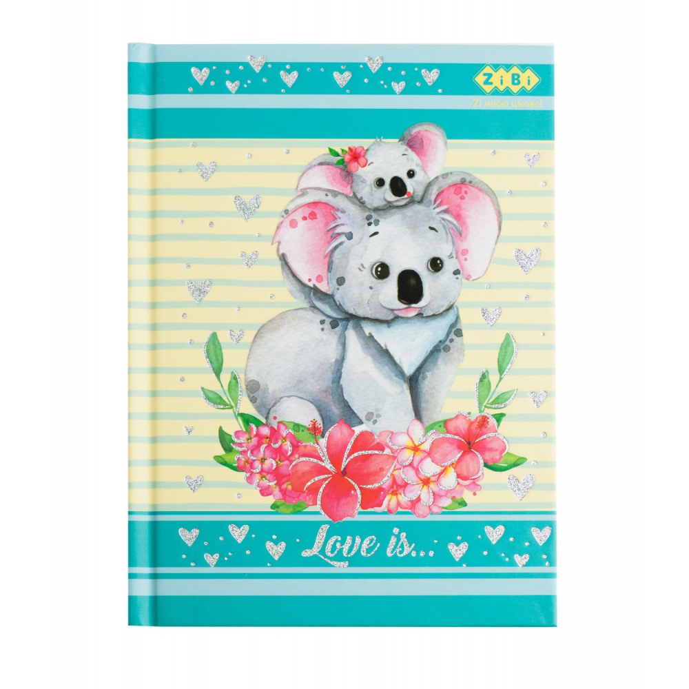 /Блокнот LOVE IS, А-6, 64л., кл., тв. обкл., мат. лам.+лак, бірюзовий, KIDS Line