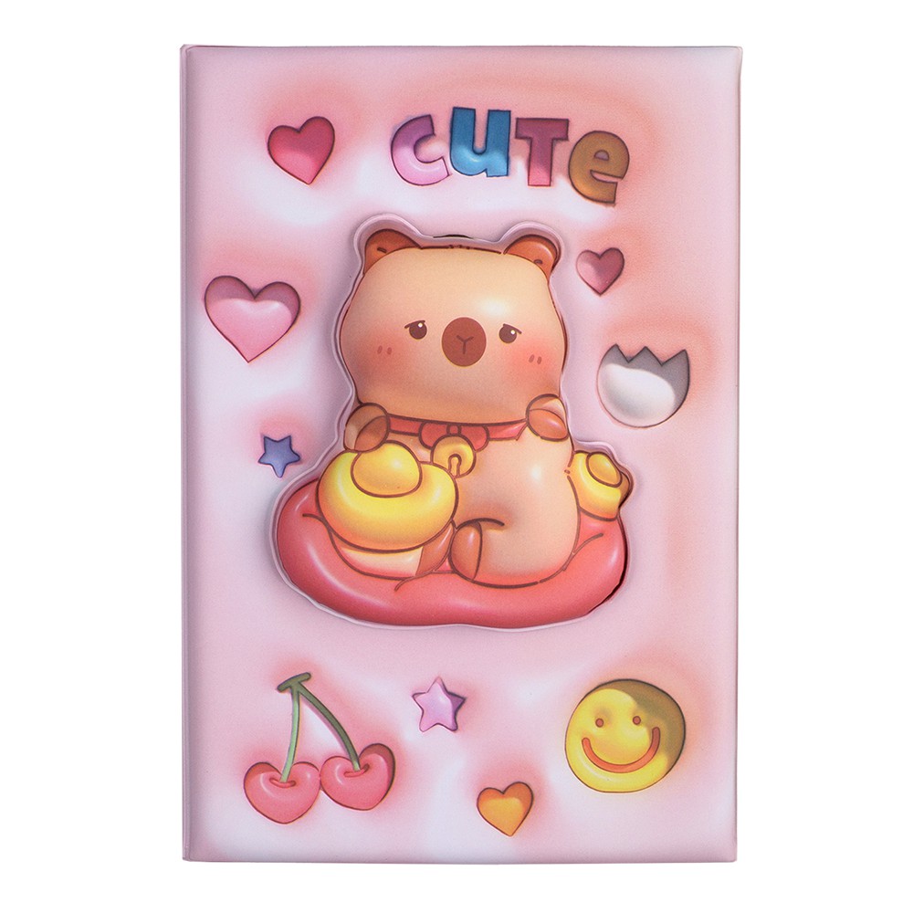 Блокнот 3D CAPYBARA 2, 145 х 210 мм, 80 арк., клітинка, Soft PU обкладинка, асорті, KIDS Line