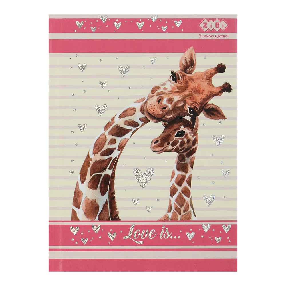 /Блокнот LOVE IS, А-6, 64л., кл., тв. обкл., мат. лам.+лак, рожевий, KIDS Line