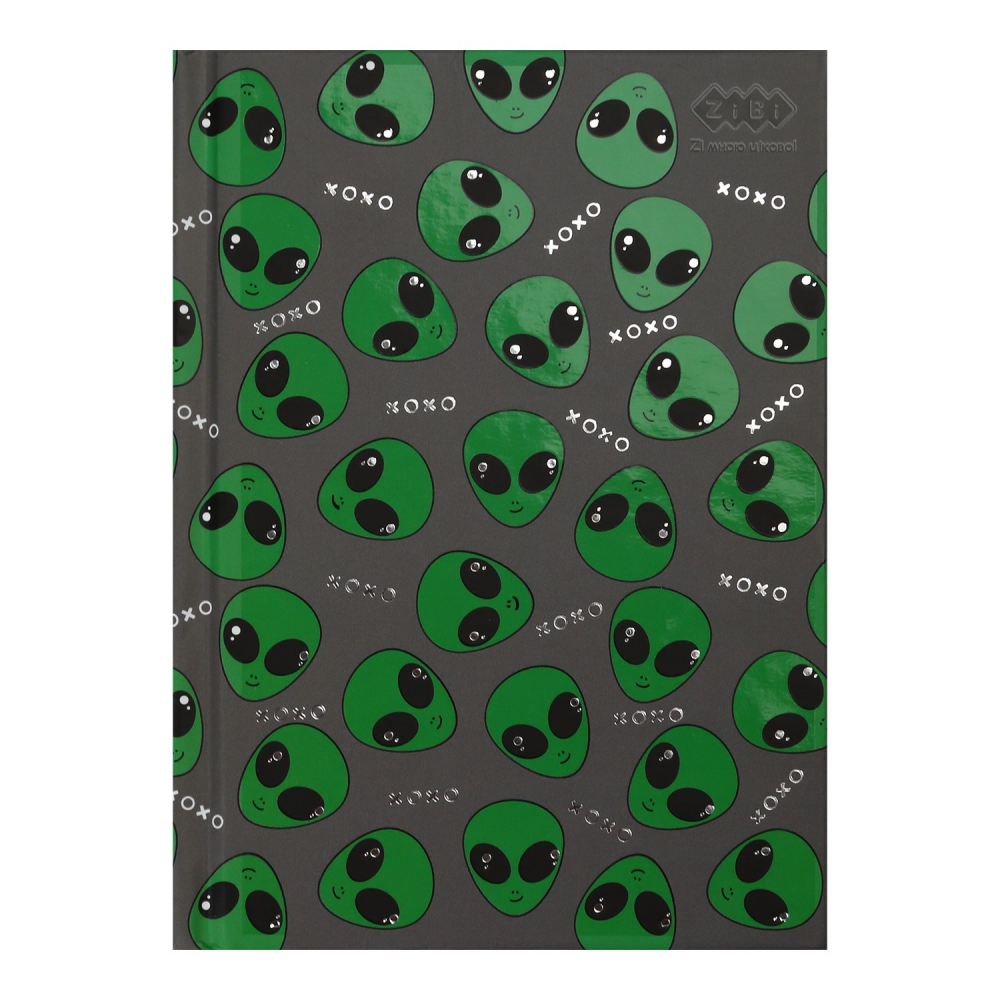 /Блокнот UFO, А-6, 64л., кл., тв. обкл., мат. лам.+лак, сірий, KIDS Line