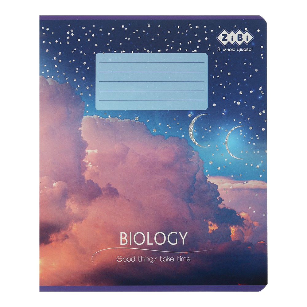 /Зошит учнівський шкільний CLOUDS, 36арк., клітинка, біологія, KIDS LINE