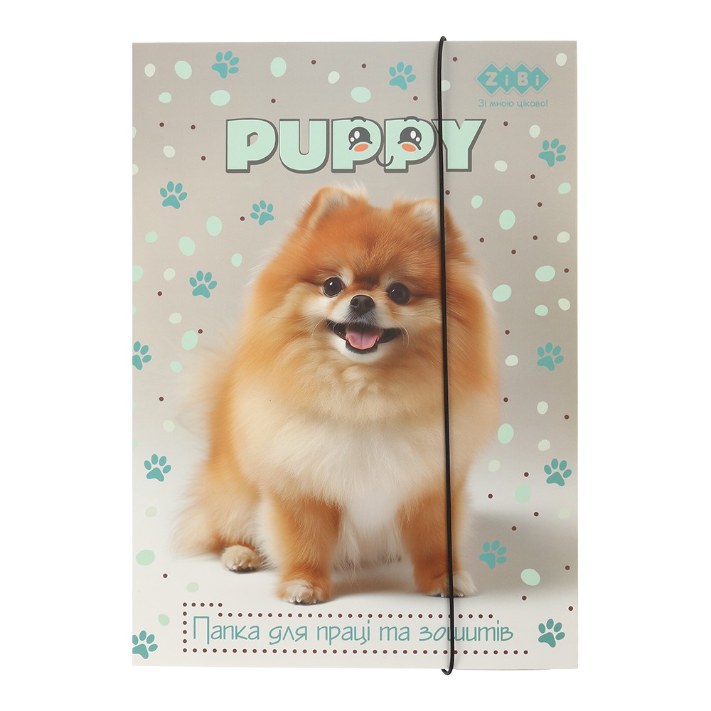 Папка для праці та зошитів DOG, картонна, на гумці А4 (225x316мм), KIDS Line