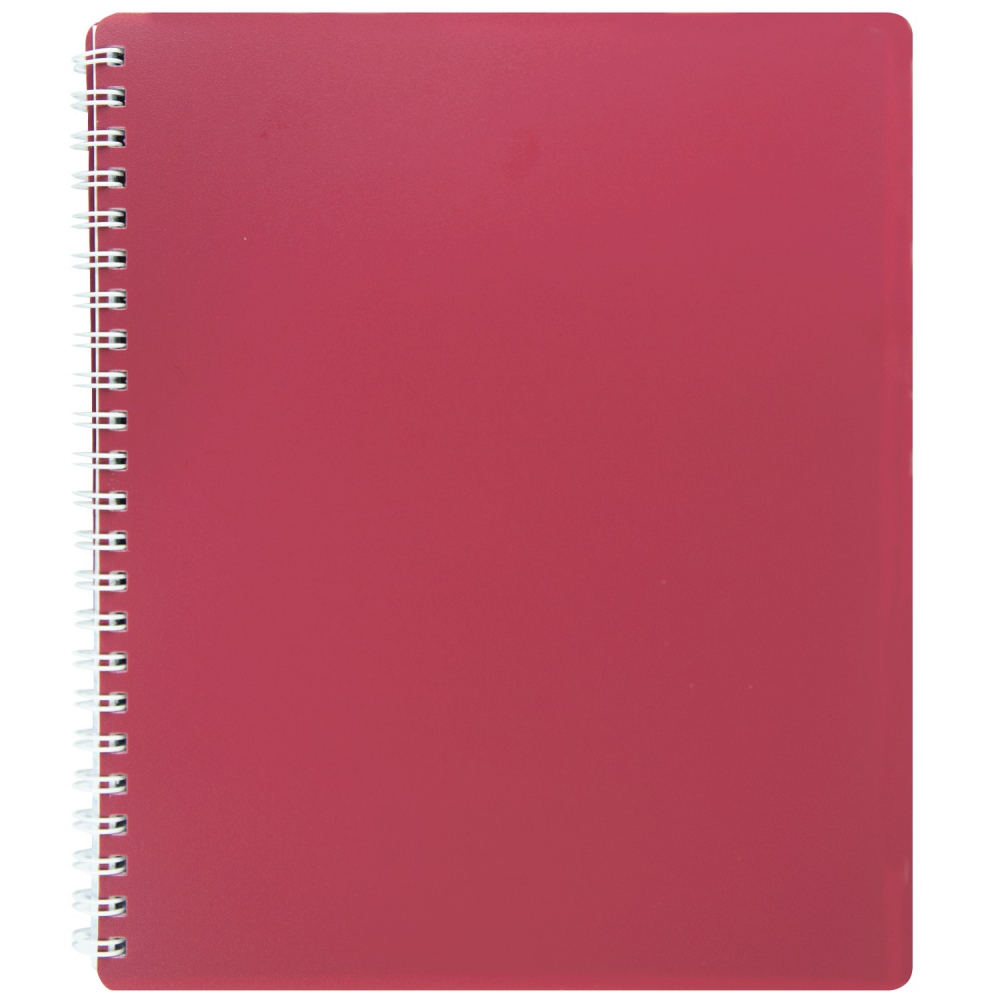 /Зошит на пруж. CLASSIC  B5, 80 арк, кл., червоний, пласт.обкл.