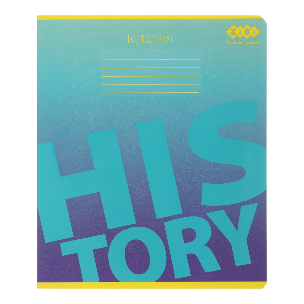 /Зошит учнівський загальний GRADIENT, 48арк., клітинка, історія, структ. лак + вибір. УФ лак, KIDS