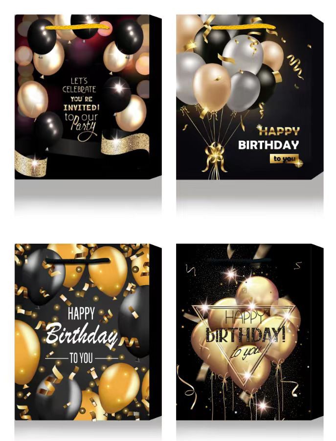 Пакет паперовий подарунковий, М:26х32х10см, тиснення фольгою BM.200061