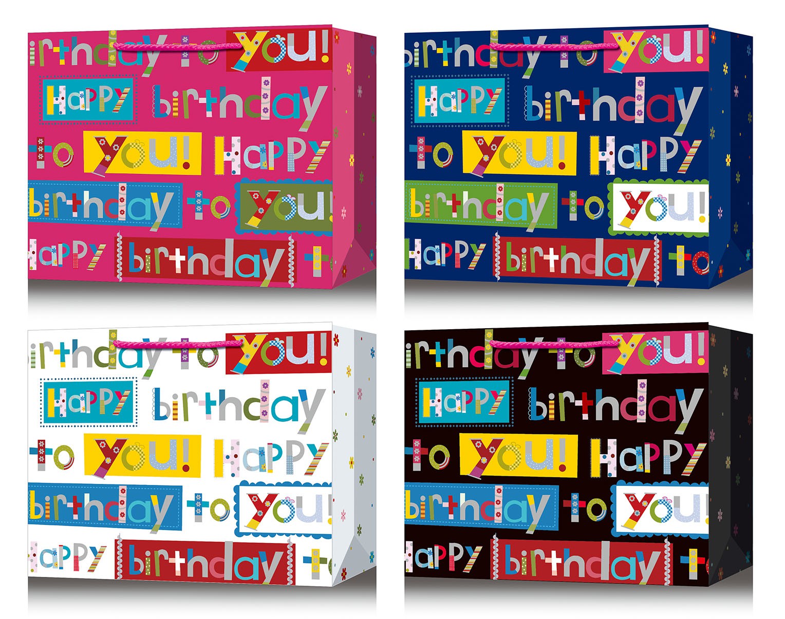 Пакет горизонтальний паперовий подарунковий, М:32х26х10см, глітер BM.200083