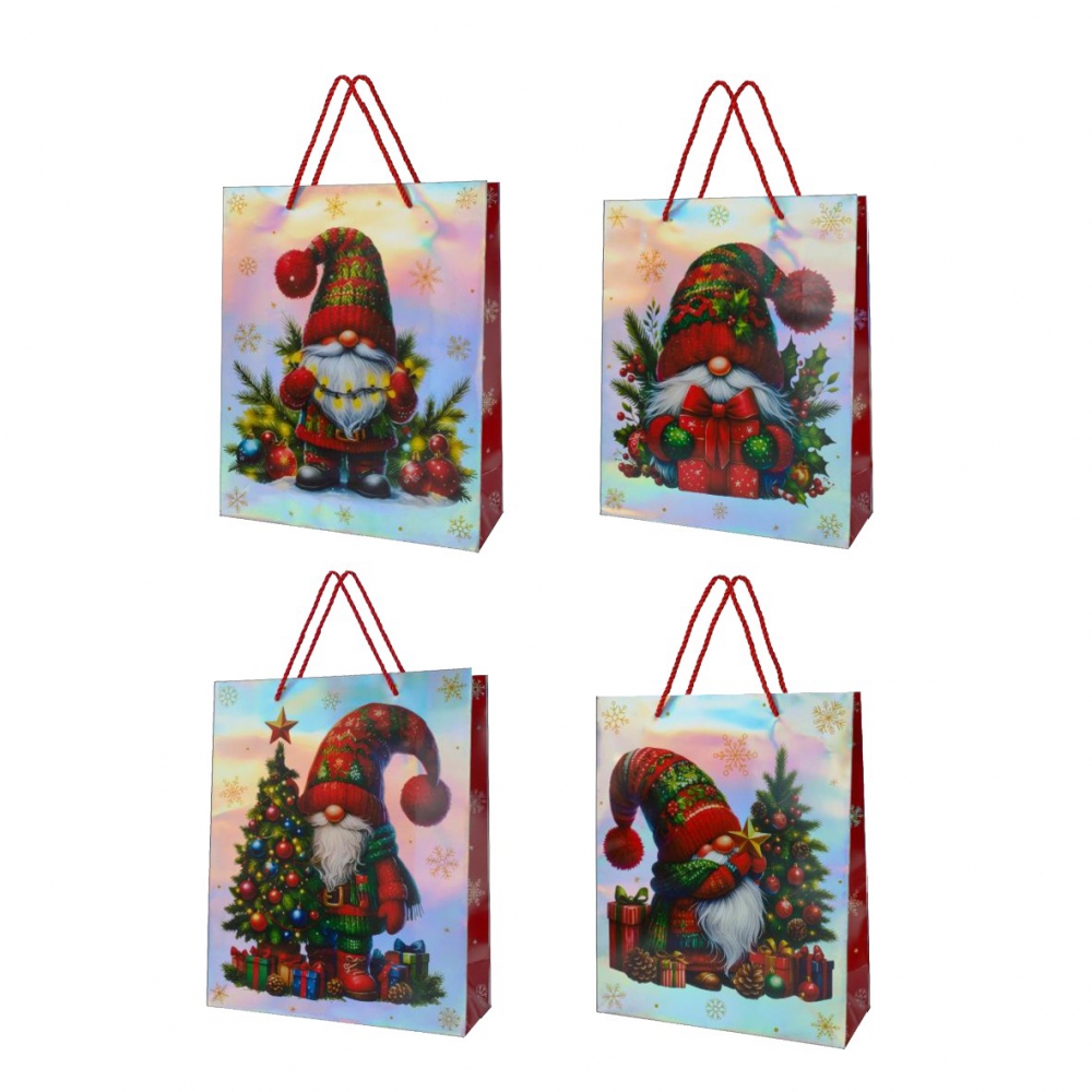 Пакет паперовий подарунковий, М:26х32х10см, тиснення фольгою BM.2000112