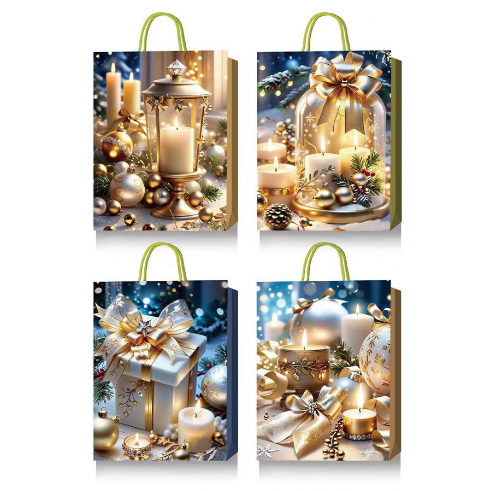 Пакет паперовий подарунковий, S:18х23х8см, тиснення фольгою BM.2000116