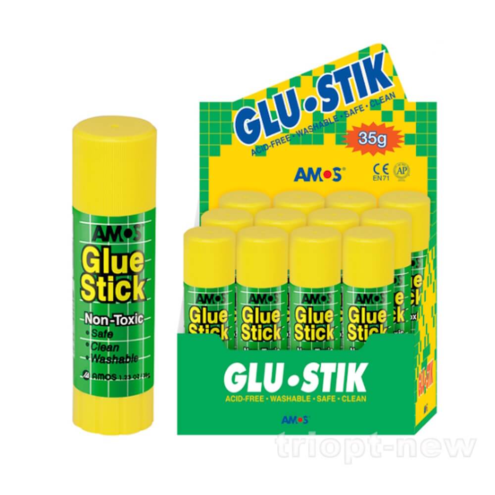 Клей - олівець 35 гр, PVP, Amos, GSW 35