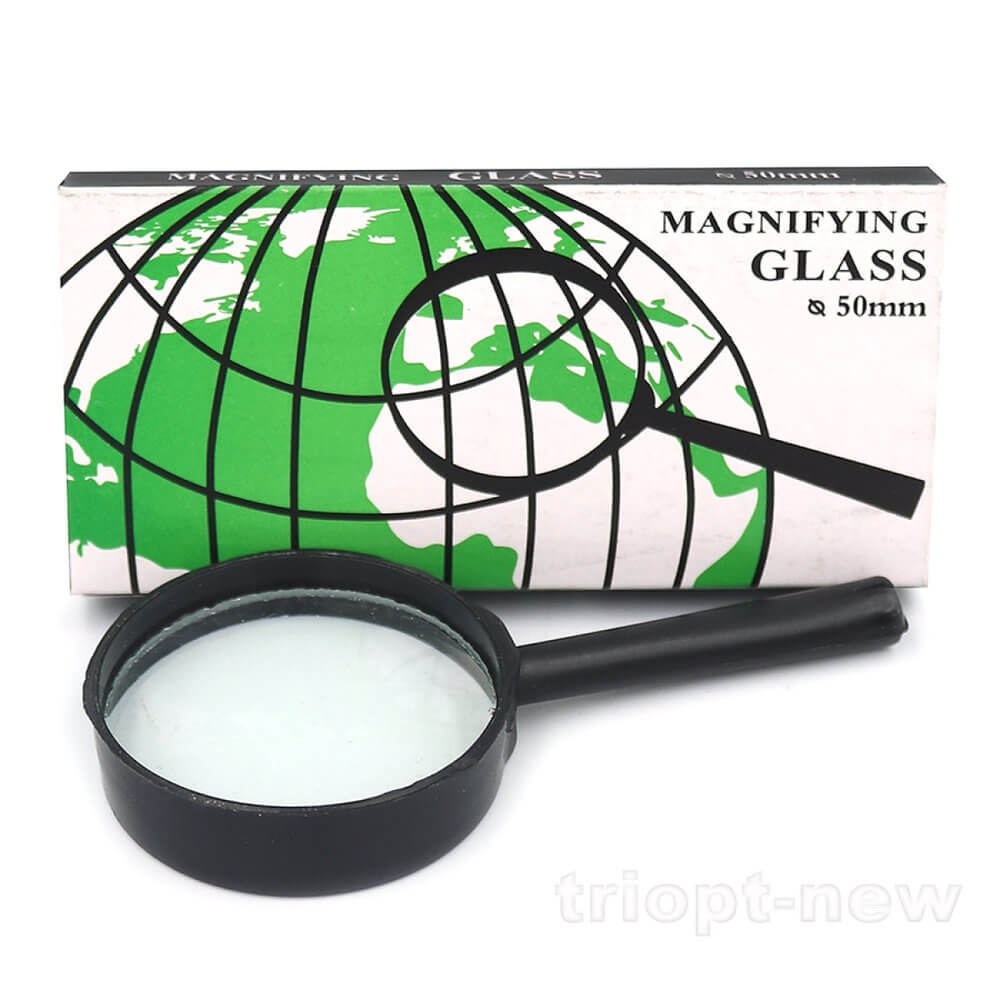 7805-50G Лупа d-50мм, склян.линза, пластик.оправа (50-YB) (YB19013-50)