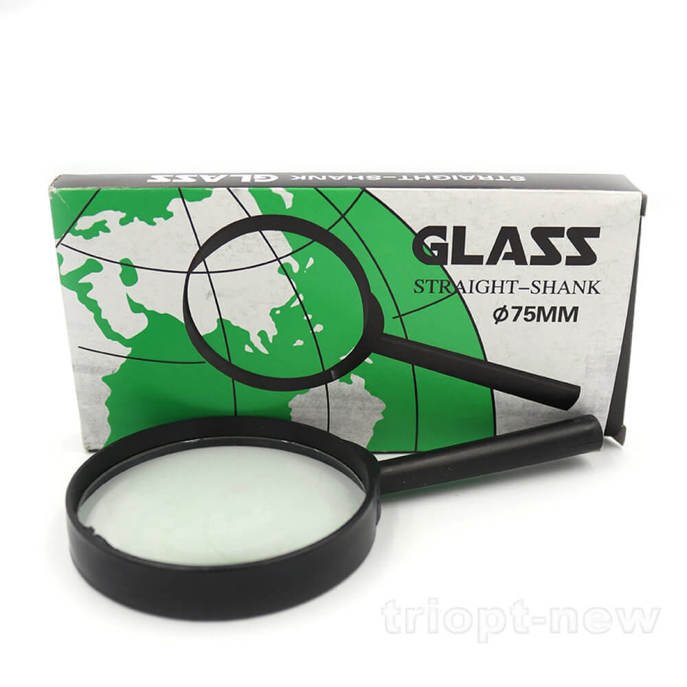 7805-75G Лупа d-75мм, склян.линза, пластик.оправа (75-YB) (YB19013-75)