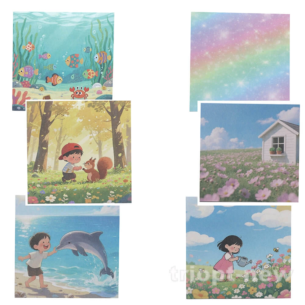 JX02 Папір самокл. для нотаток з картинкою 