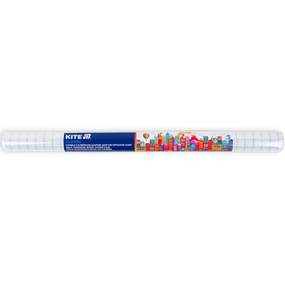 Плівка з клейким шаром для обгортання книг, 330х1500 мм, CPP, рулон, прозора. Упаковка: термозбіжна плівка та етикетка.