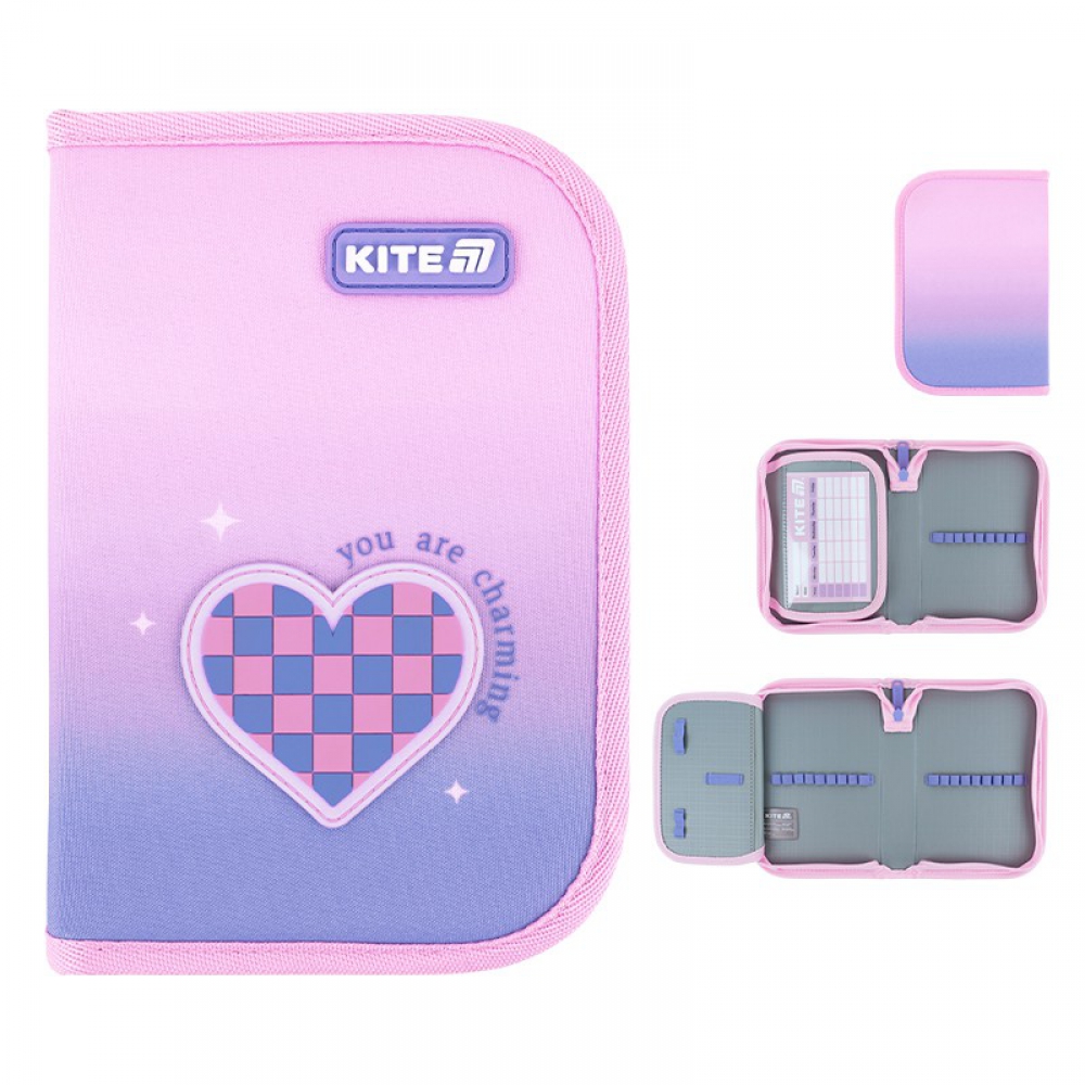 Пенал Kite K26-621-1, 1 відділення, 1 відворот, без наповнення