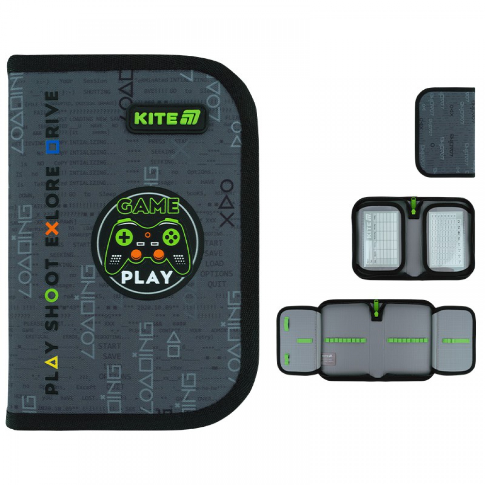 Пенал Kite K26-622-2, 1 відділення, 2 відвороти, без наповнення