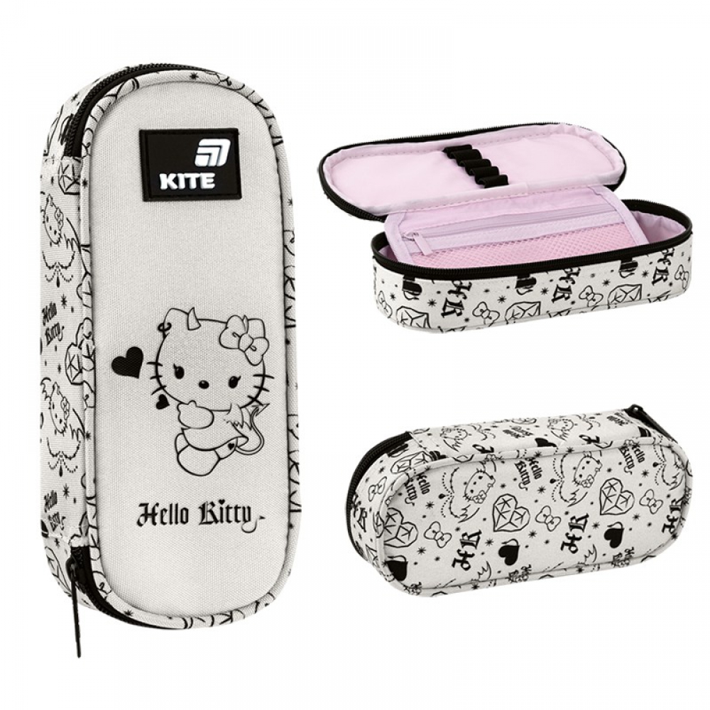 Пенал Kite HK26-599-4, 1 відділення, клапан з кишенею на блискавці, резинки для фіксації канцелярії