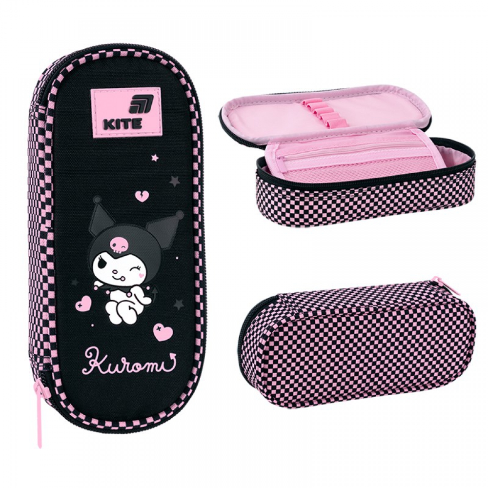 Пенал Kite HK26-599-5, 1 відділення, клапан з кишенею на блискавці, резинки для фіксації канцелярії