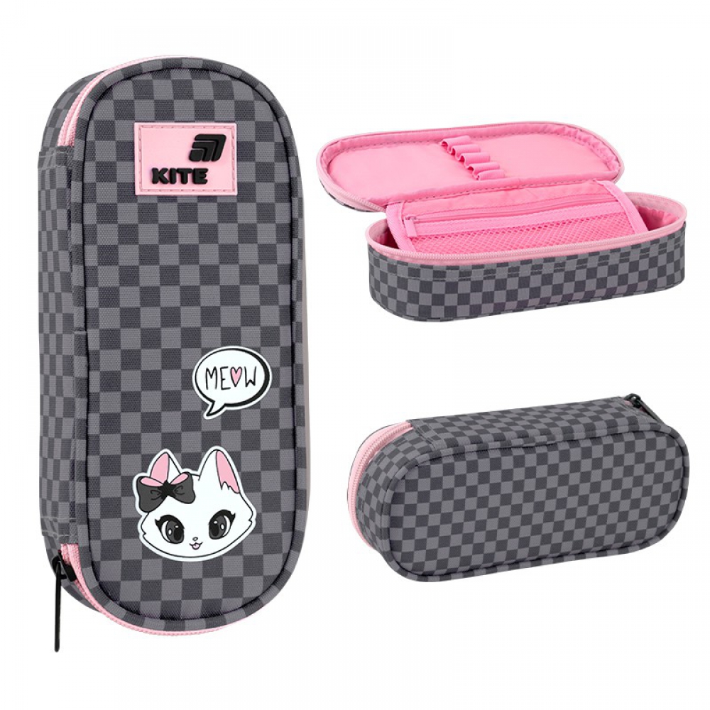 Пенал Kite K26-599-13, 1 відділення, клапан з кишенею на блискавці, резинки для фіксації канцелярії